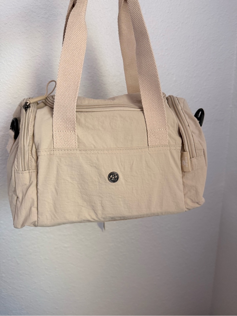 Lightweight Water-Resistant Parachute Fabric Handbag & Crossbody Gym Bag